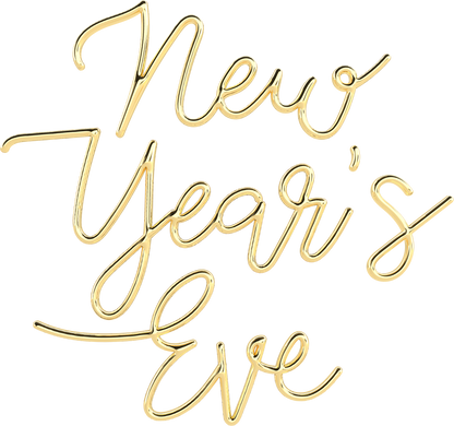 New Year's Eve Gold Typography