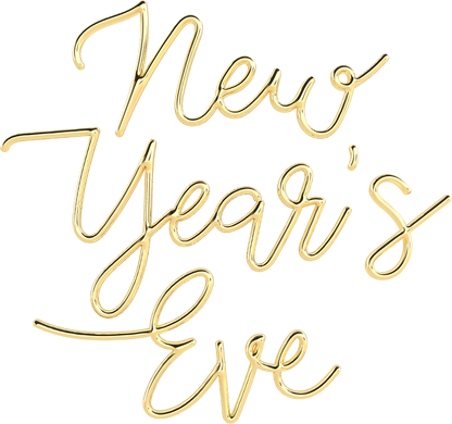 New Year's Eve Gold Typography